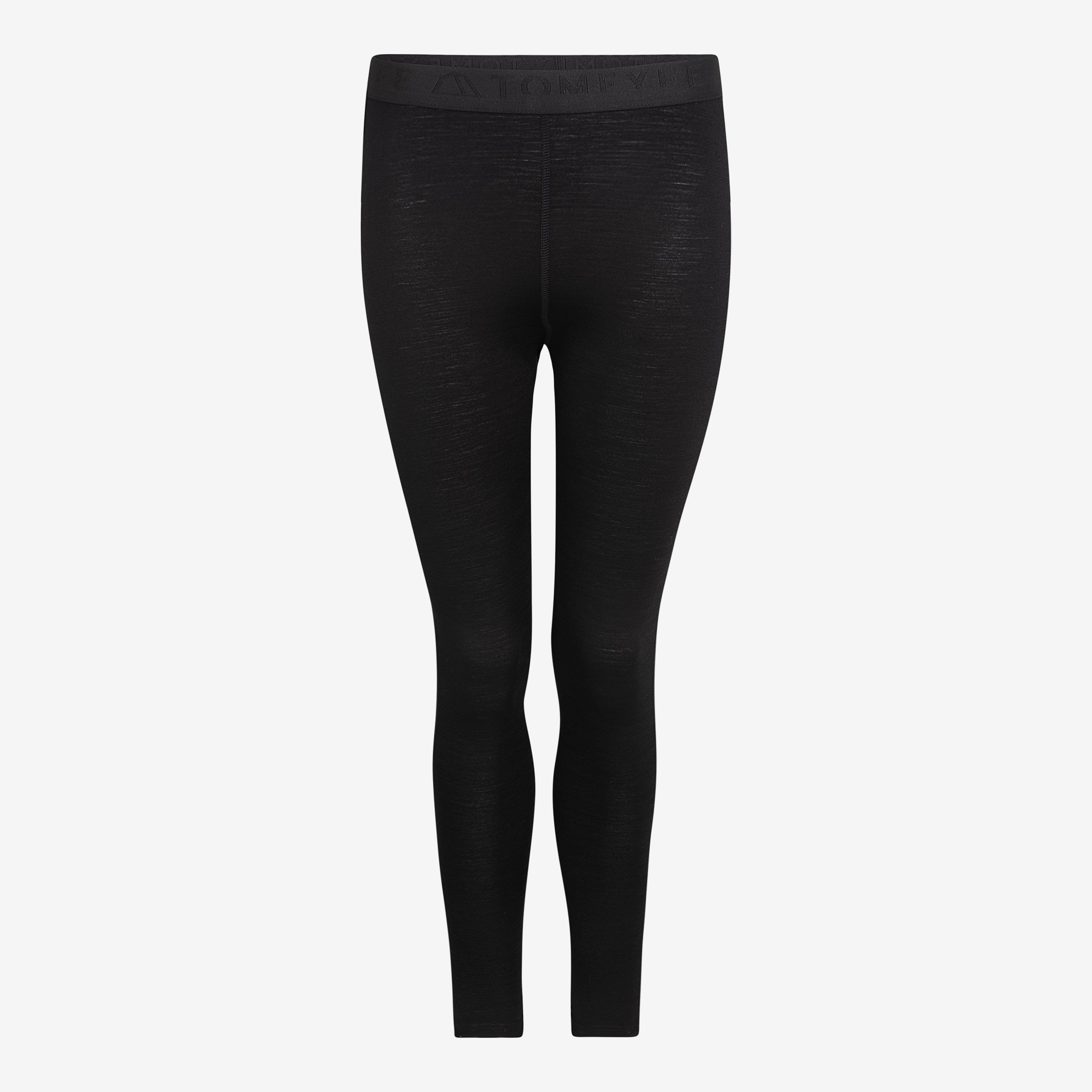 Merino Damen Leggings Frontansicht von TOM FYFE in Schwarz