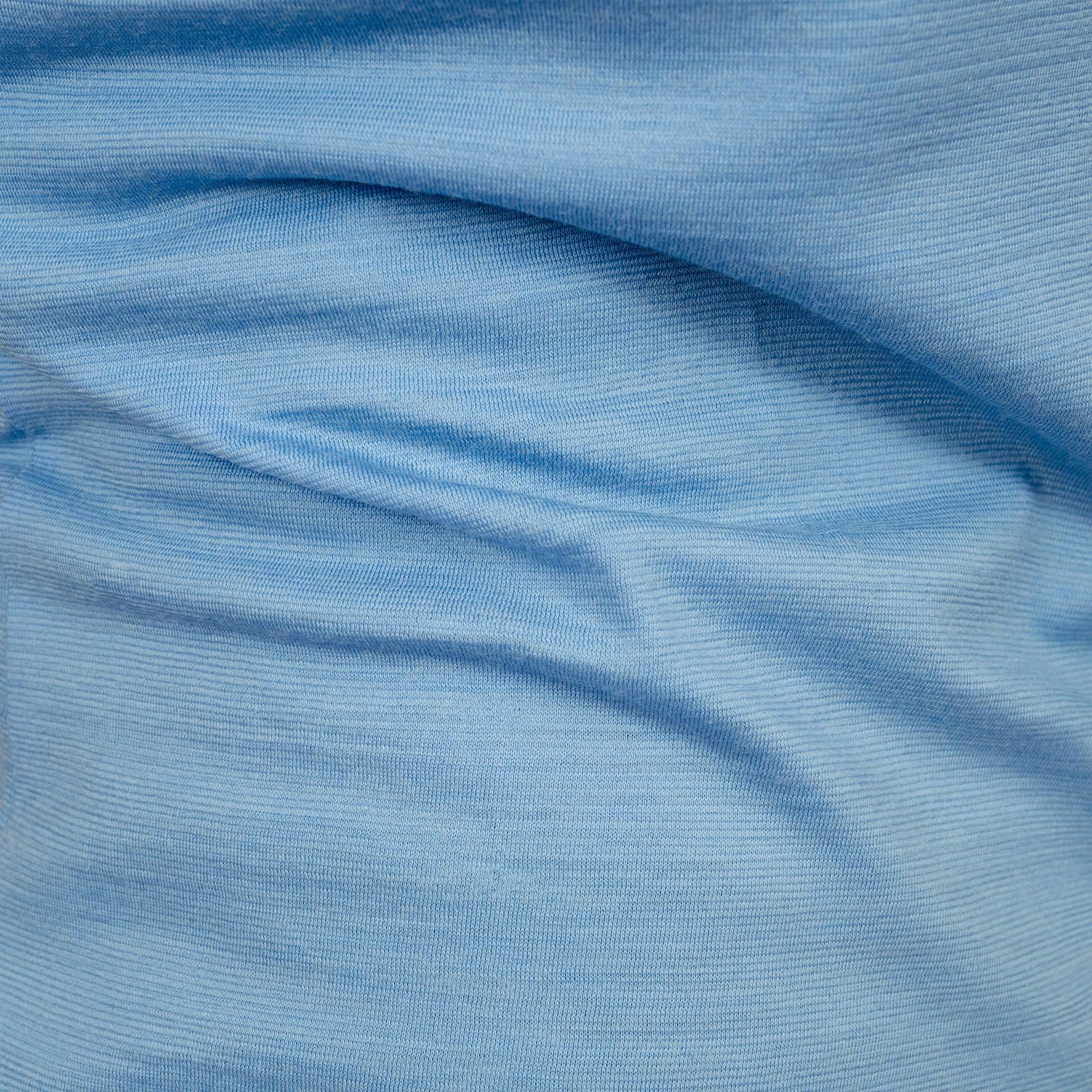 Merino Damen Poloshirt Stoffaufnahme von TOM FYFE in Steelblue