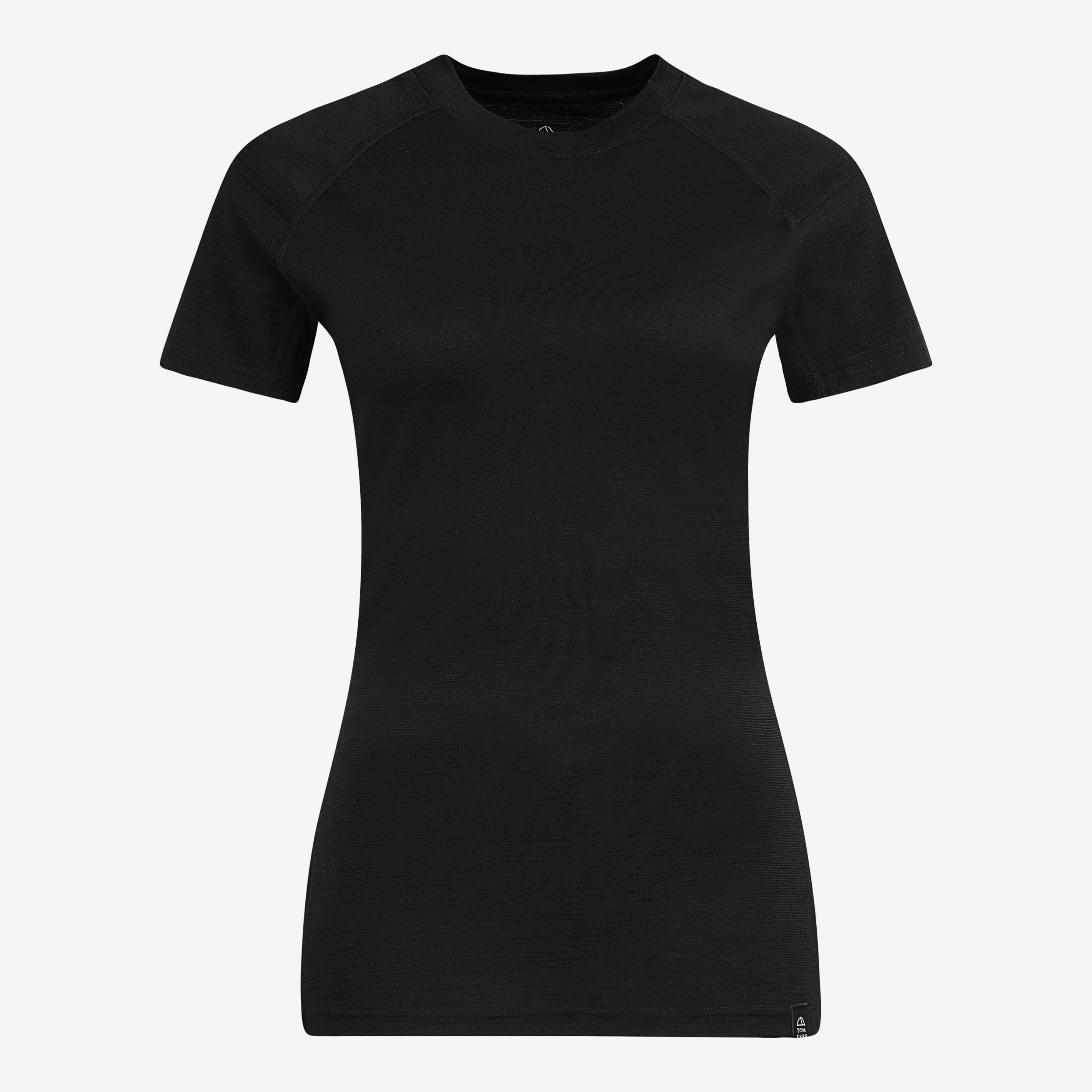 Merino Damen Unterhemd T-Shirt Frontansicht von TOM FYFE in Schwarz