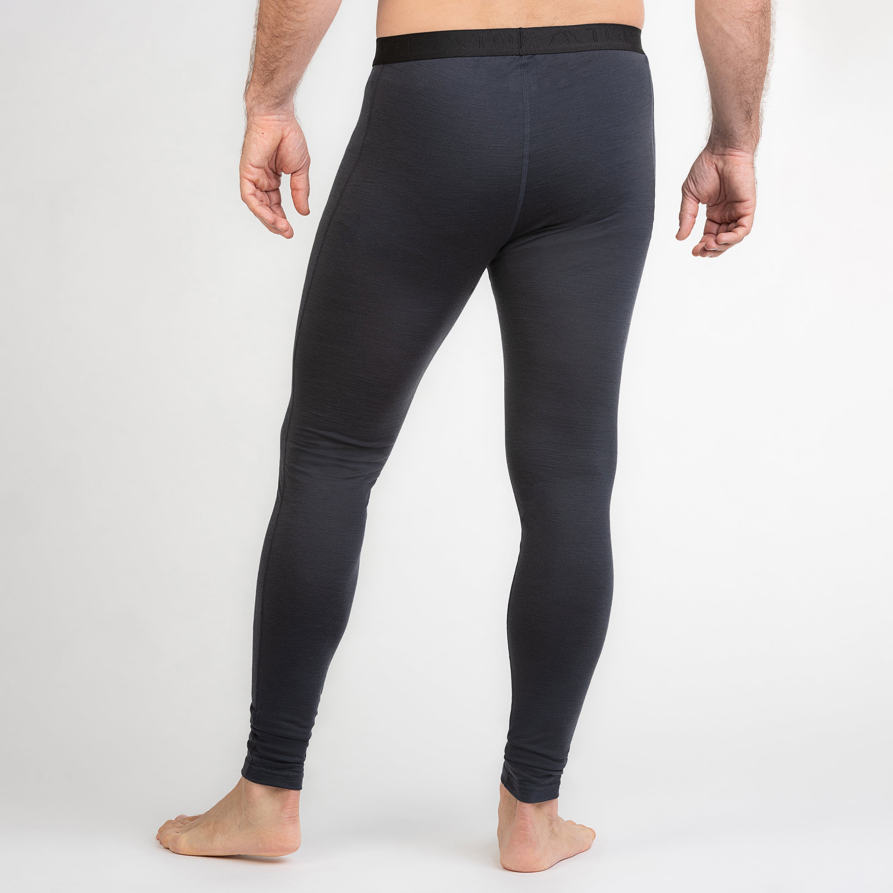 Merino Herren Leggings Hinteransicht von TOM FYFE in Anthrazit