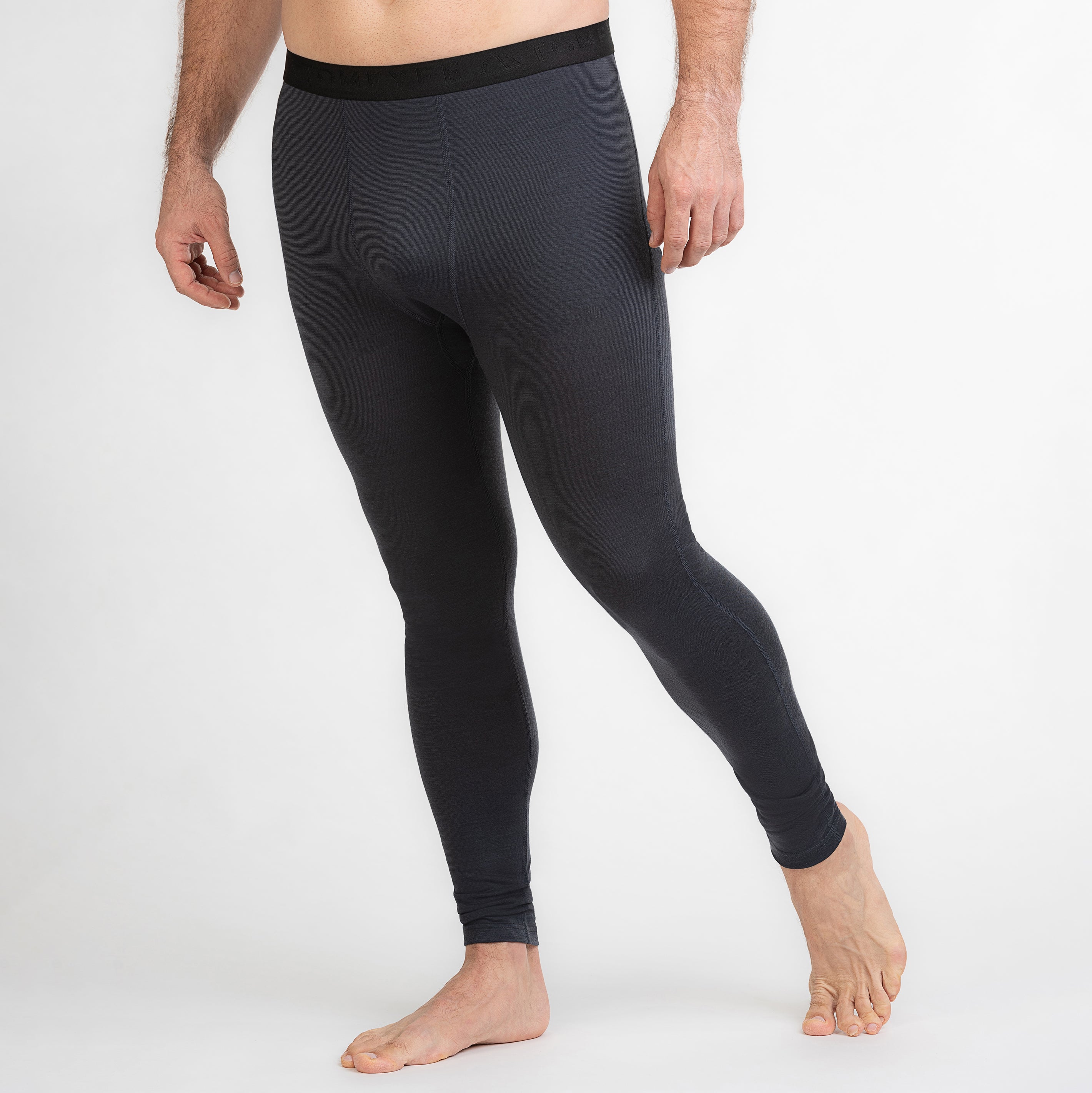 Merino Herren Leggings Frontansicht von TOM FYFE in Anthrazit