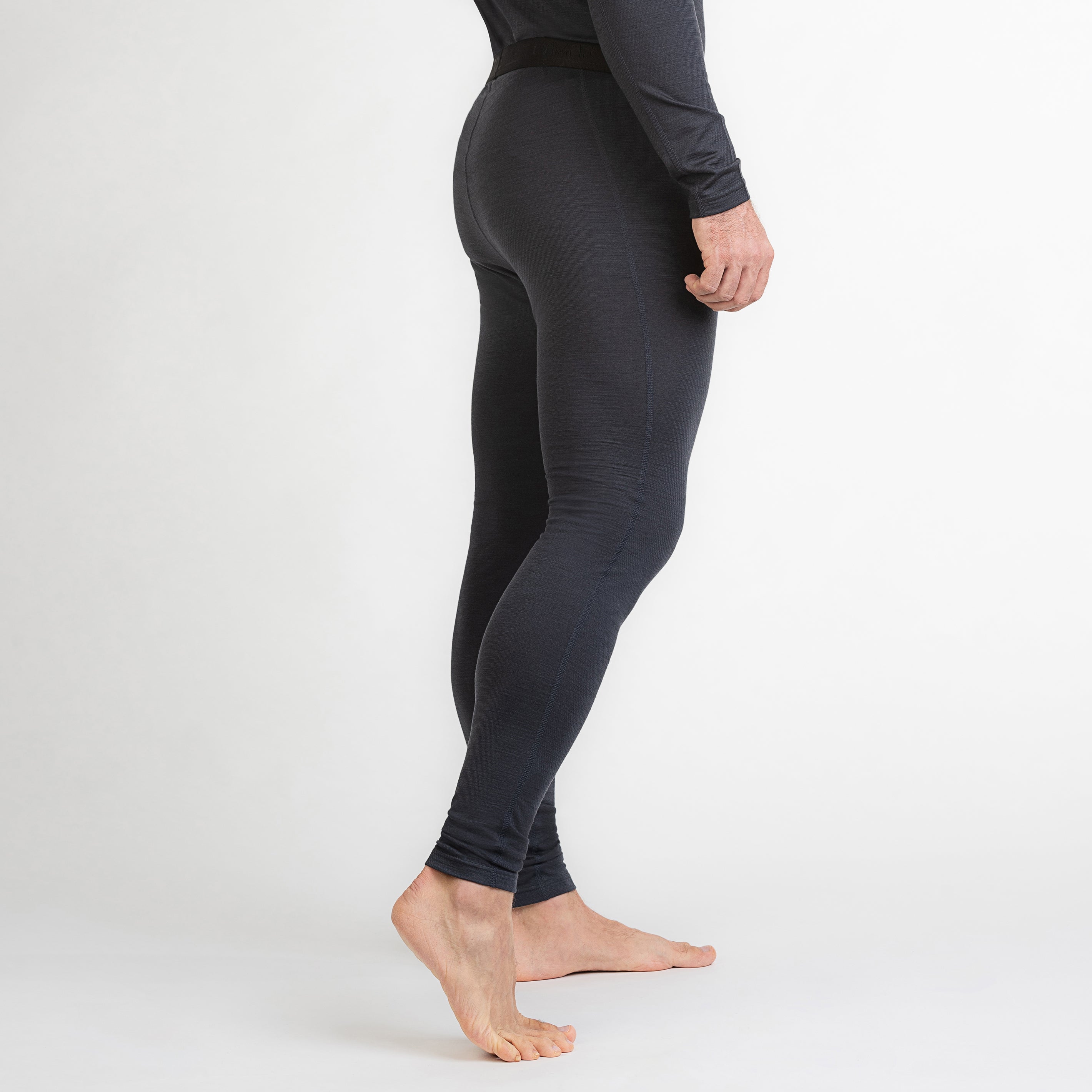 Merino Herren Leggings Seitenanischt von TOM FYFE in Anthrazit