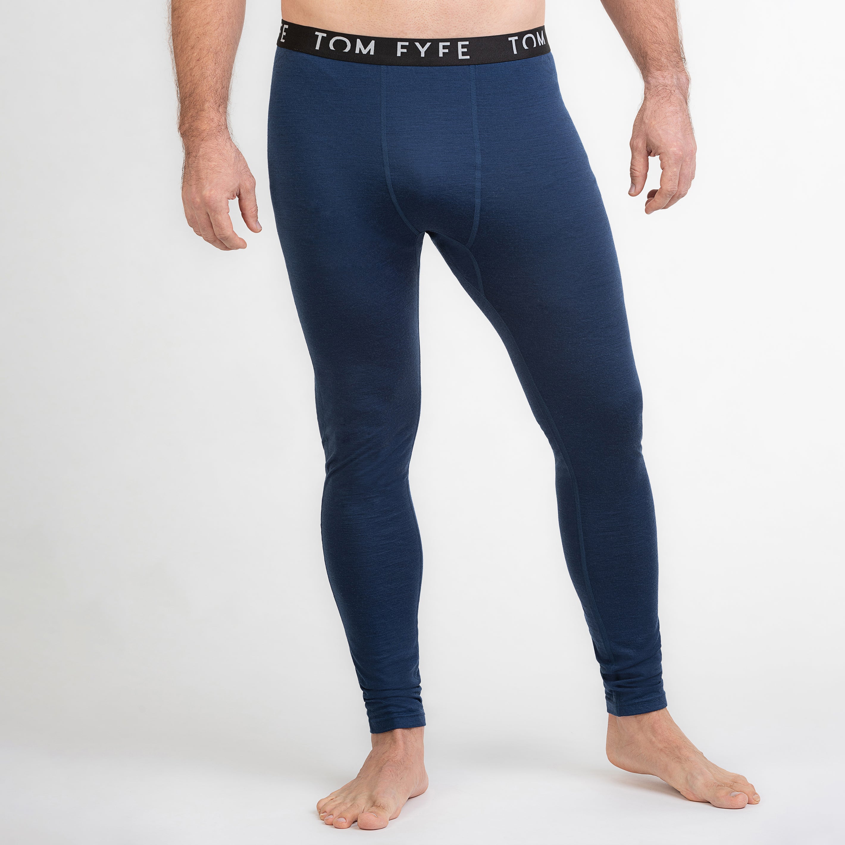 Merino Herren Leggings Frontansicht von TOM FYFE in Marine