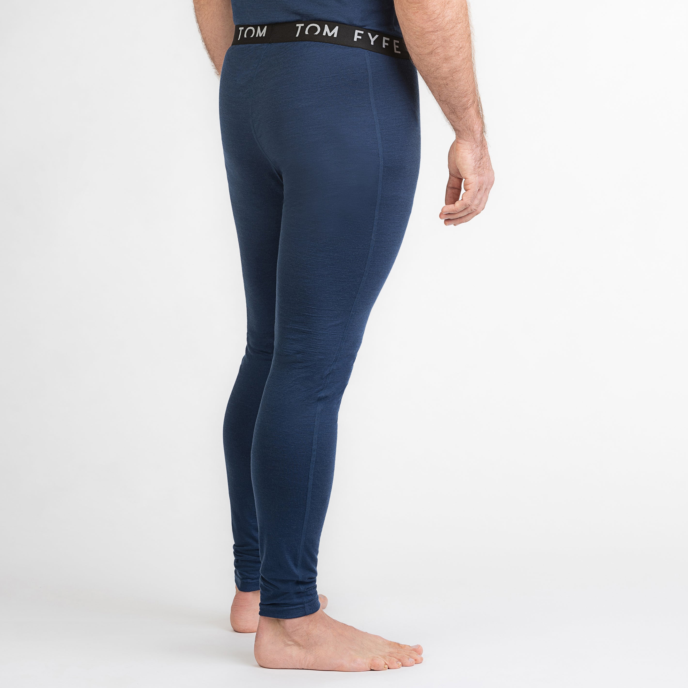 Merino Herren Leggings Seitenansicht von TOM FYFE in Marine