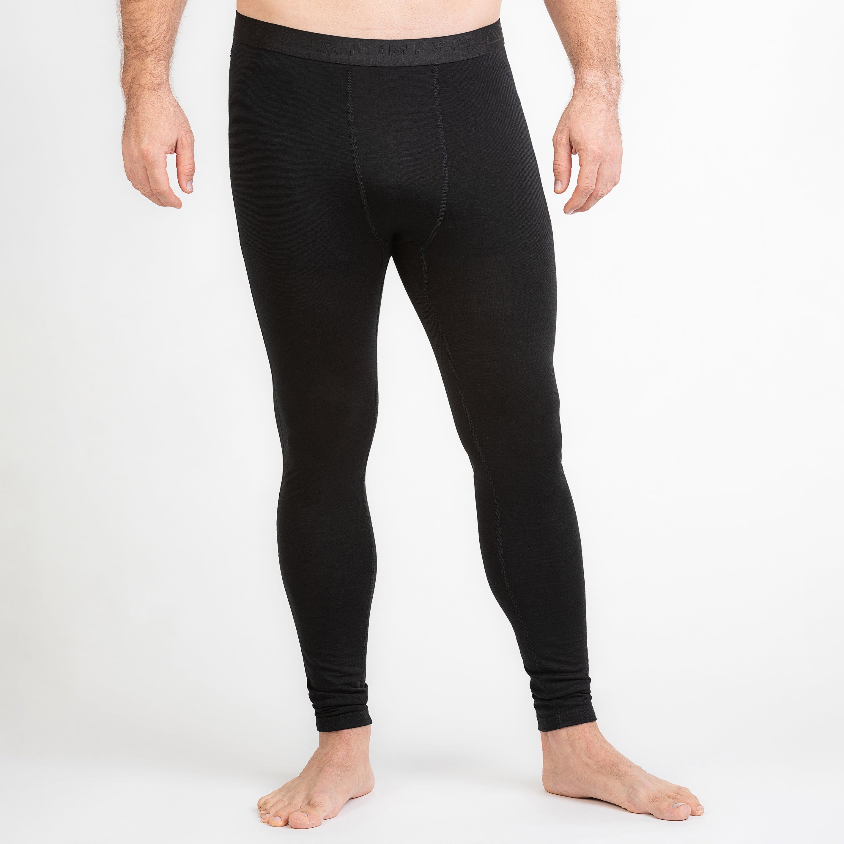 Merino Herren Leggings Frontansicht von TOM FYFE in Schwarz