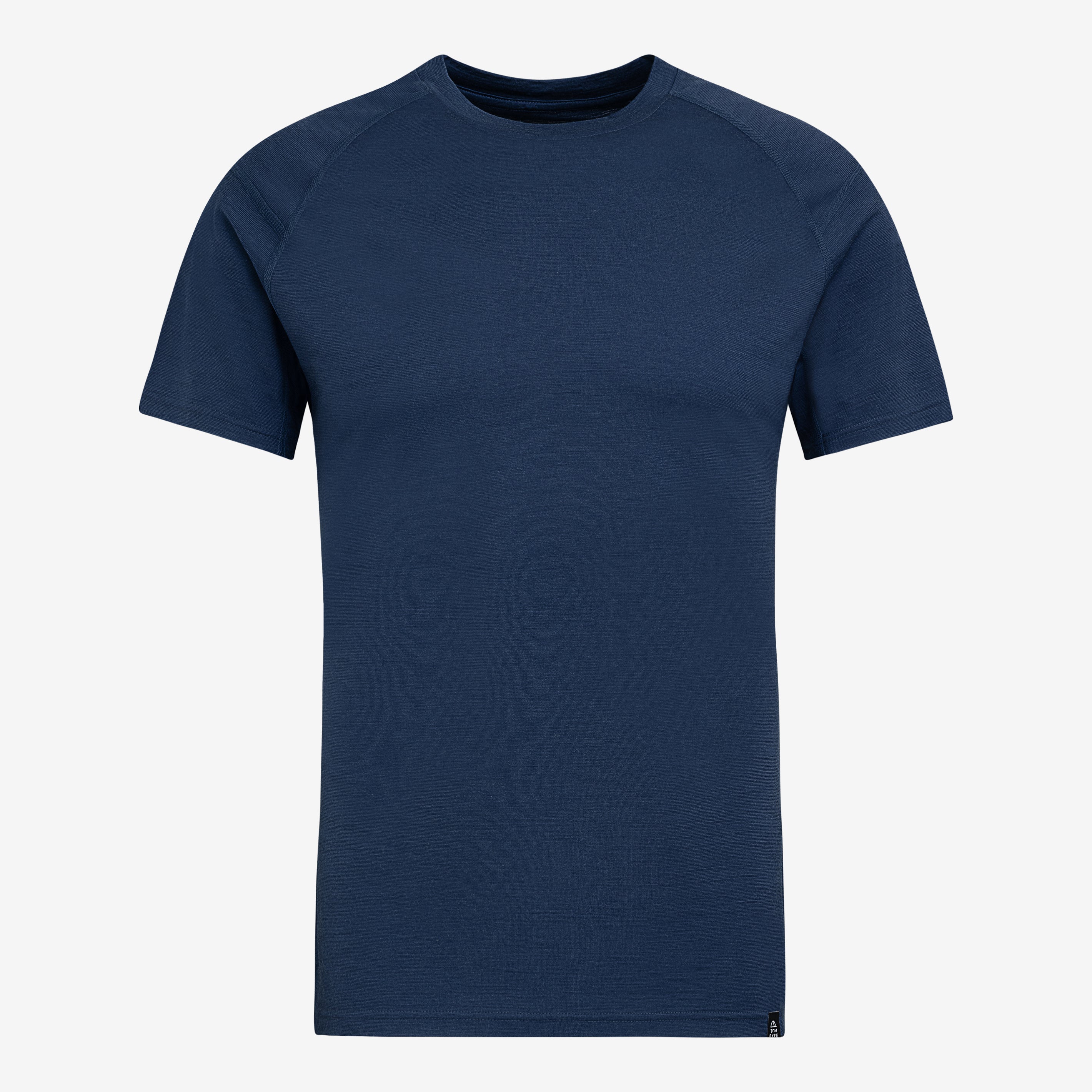 Merino Herren Unterhemd T-Shirt Frontansicht von TOM FYFE in Marine