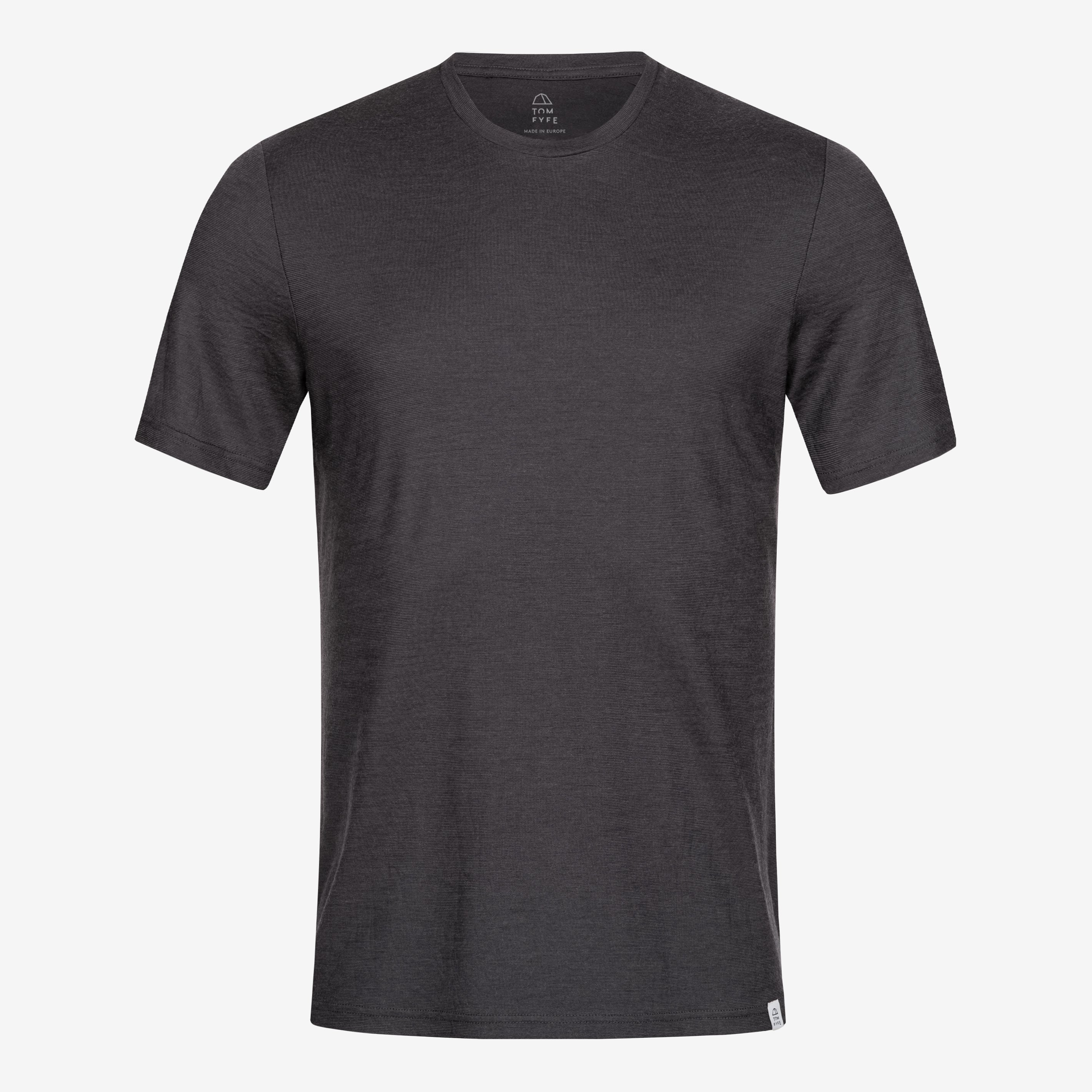 Merino Herren Shirt Frontansicht von TOM FYFE in Anthrazit