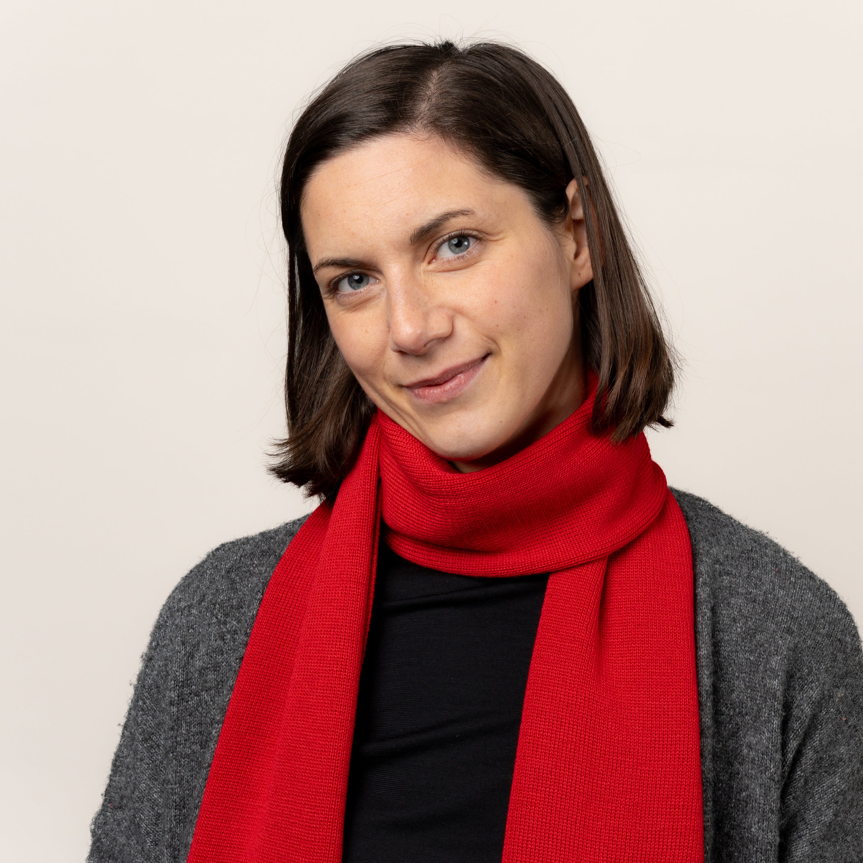 Merino Strickschal von Tom Fyfe in Rot