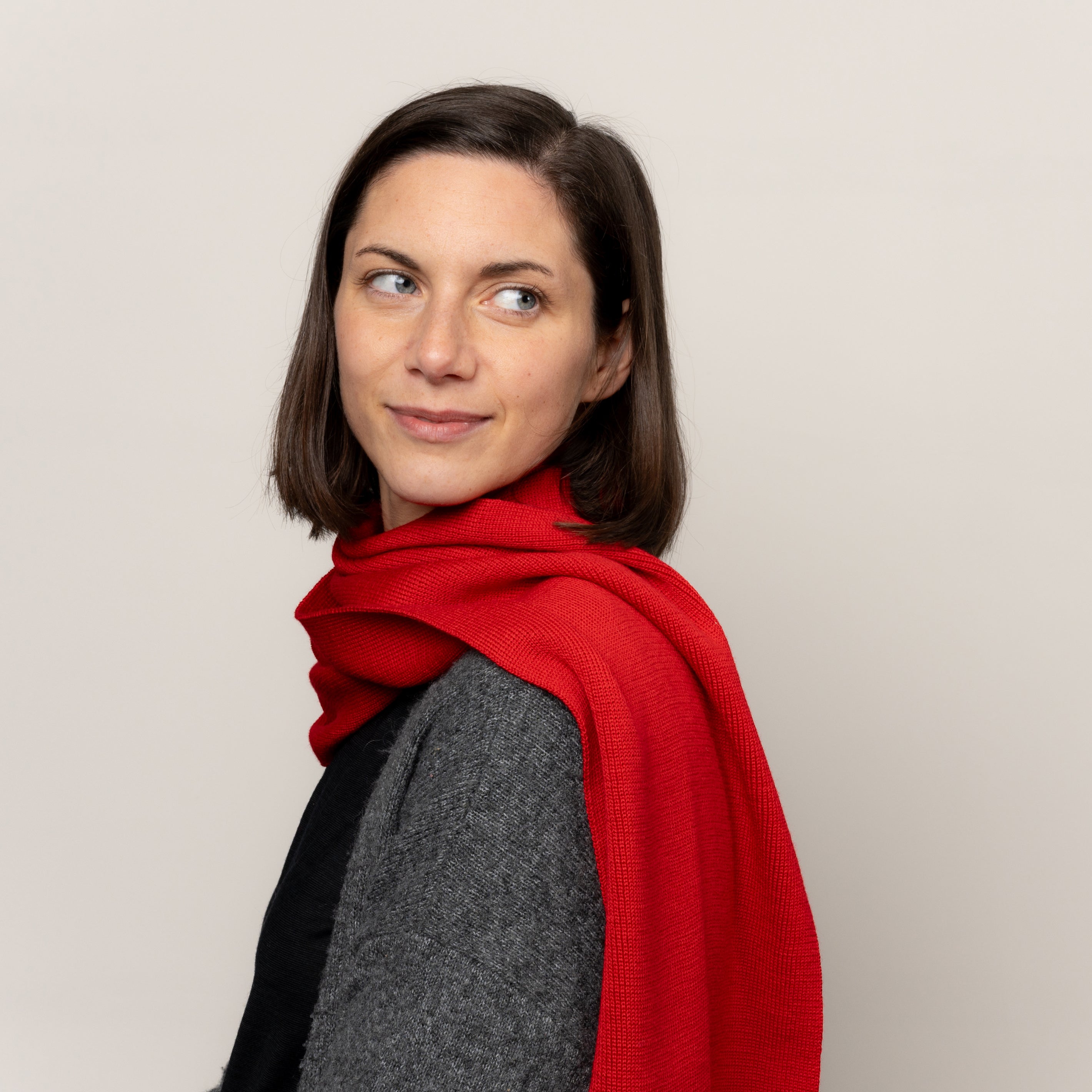 Merino Strickschal von Tom Fyfe in Rot