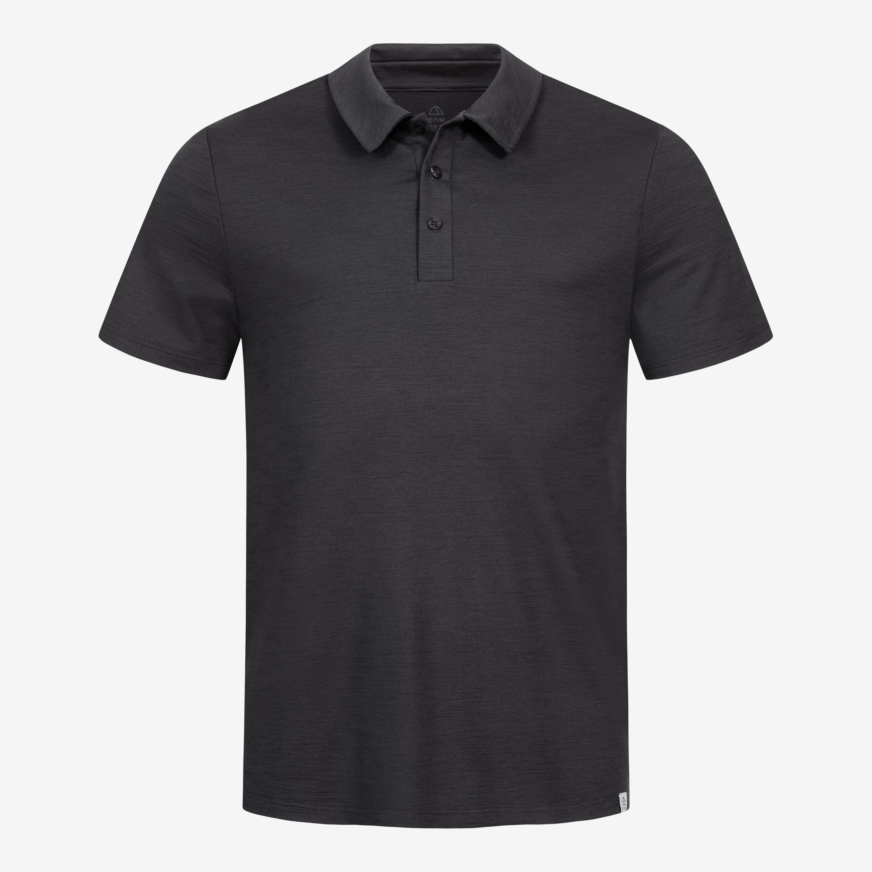 Merino Polo Herren Frontansicht von TOM FYFE in Anthrazit