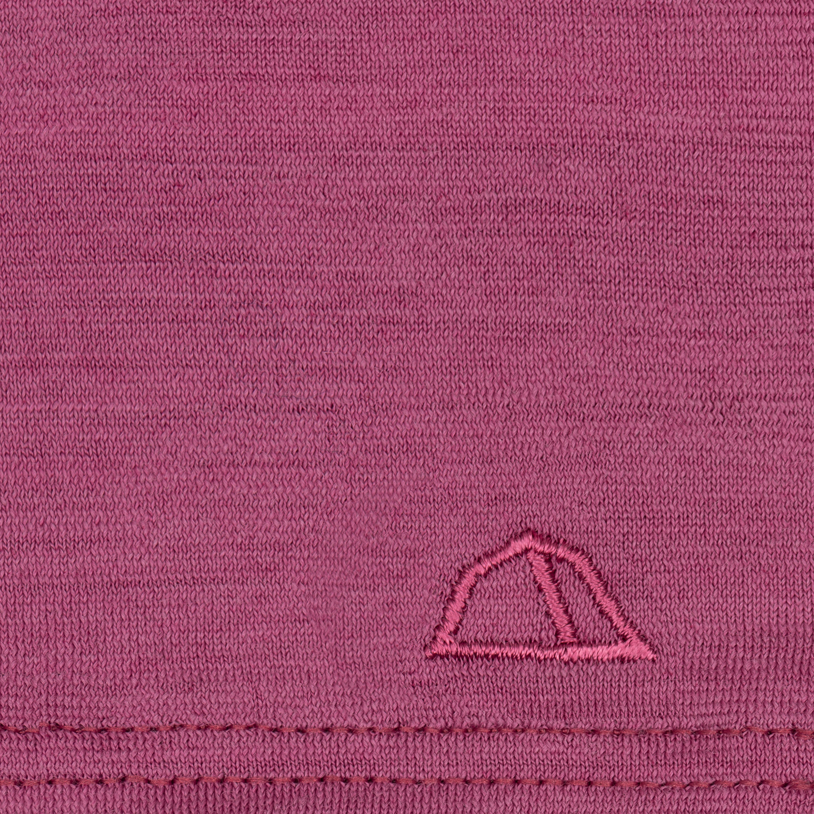 Merino Schlauchschal Multifunktionstuch gelegt mit gesticktem Logo von Tom Fyfe in Brombeere