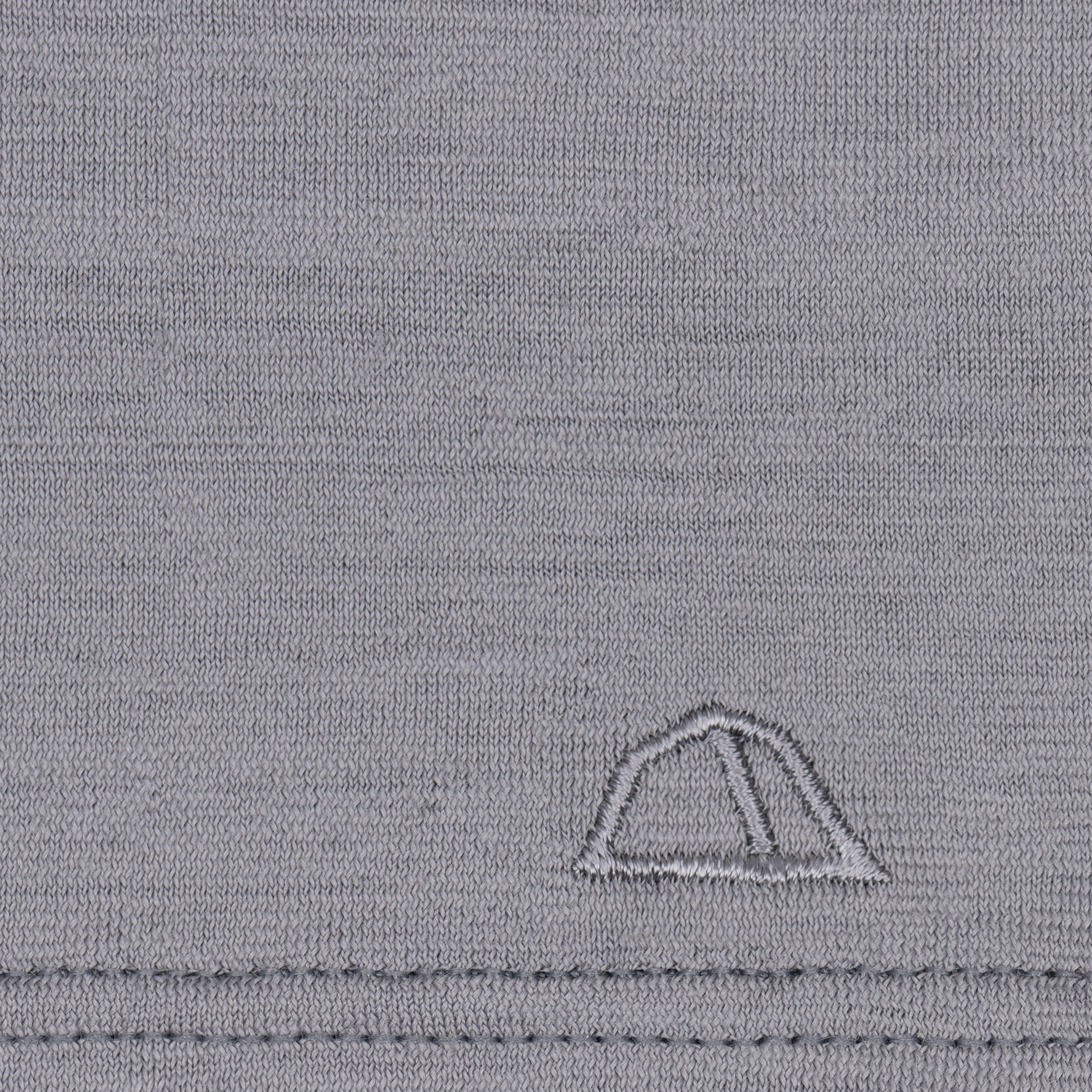 Merino Schlauchschal Multifunktionstuch gelegt mit gesticktem Logo von Tom Fyfe in Hellgrau
