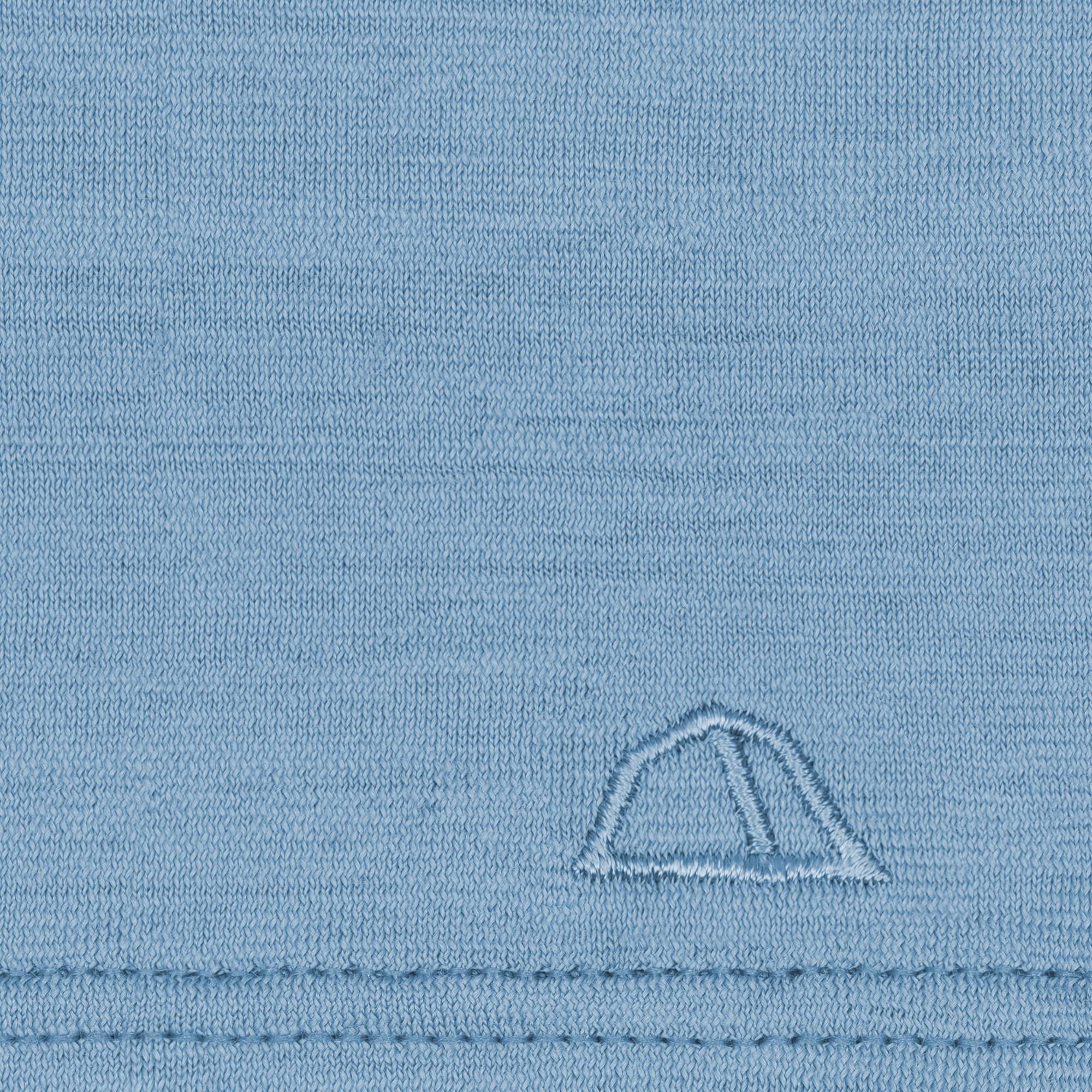 Merino Schlauchschal Multifunktionstuch gelegt mit gesticktem Logo von TOM FYFE in Steel Blue