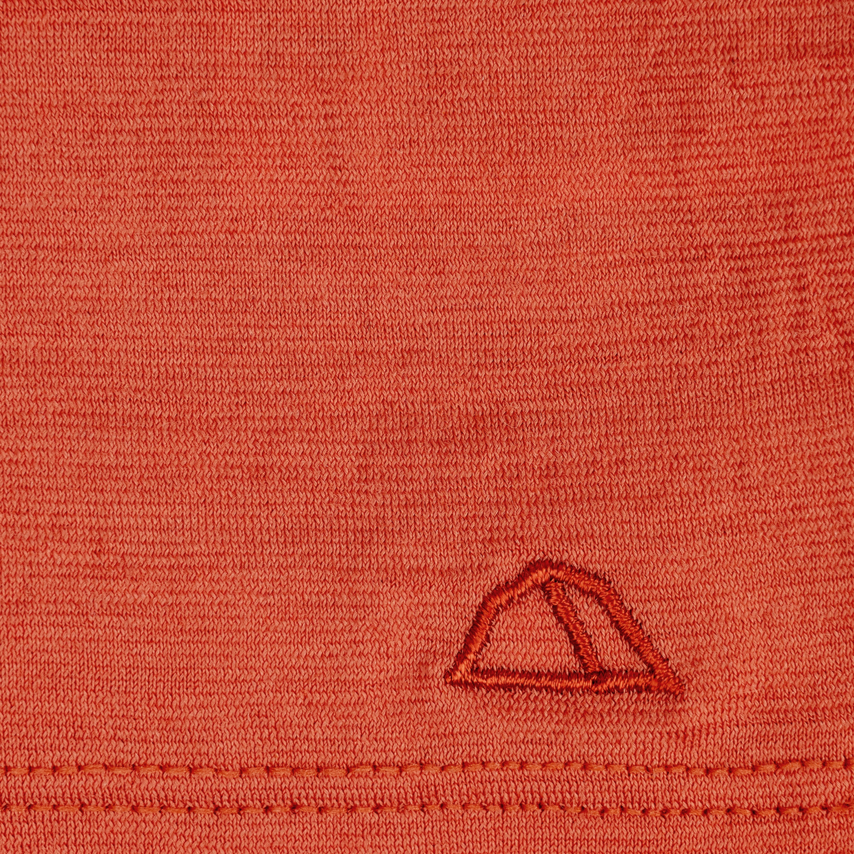 Merino Schlauchschal Multifunktionstuch gelegt mit gesticktem Logo von Tom Fyfe in Terracotta