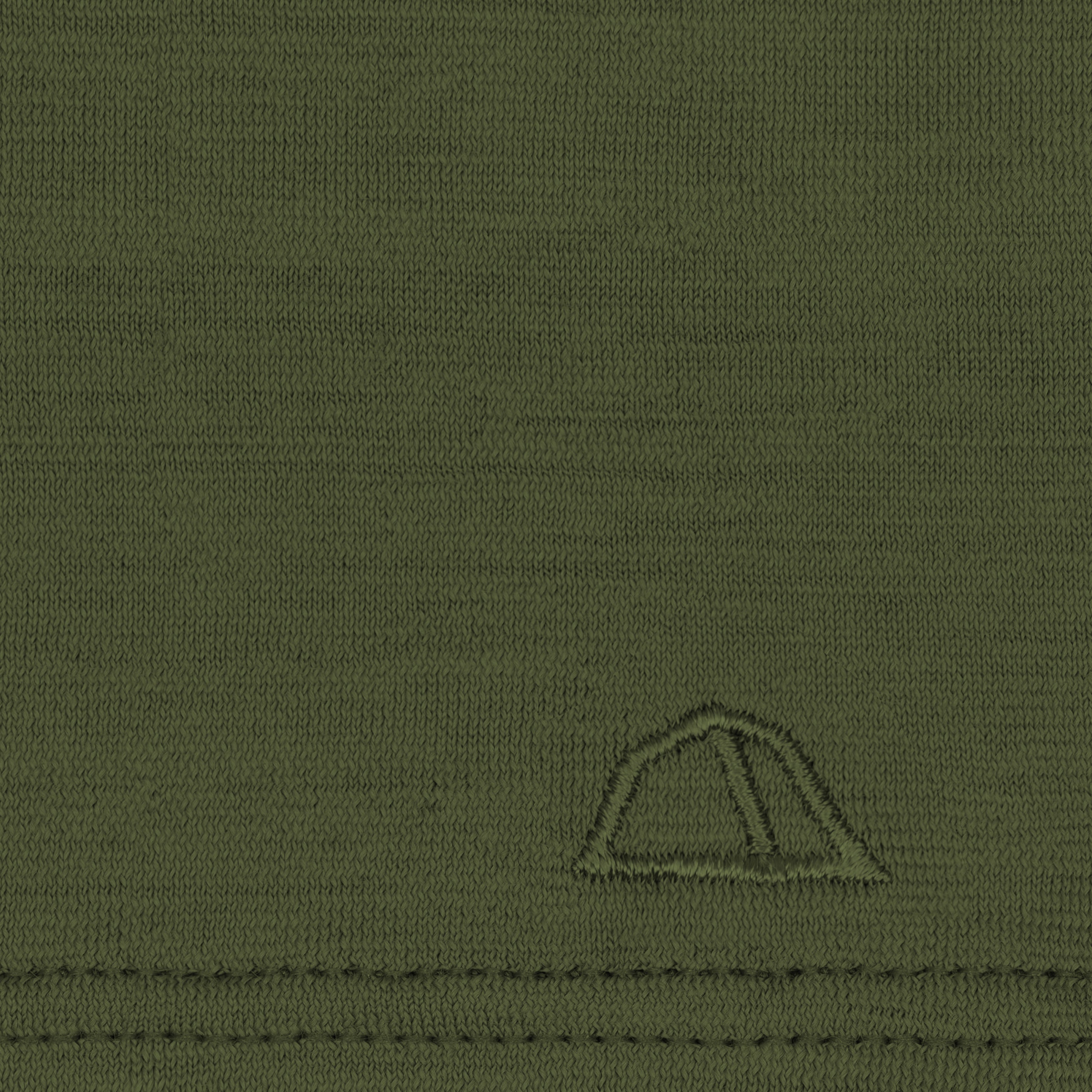Merino Schlauchschal Multifunktionstuch gelegt mit gesticktem Logo von Tom Fyfe in Waldgruen