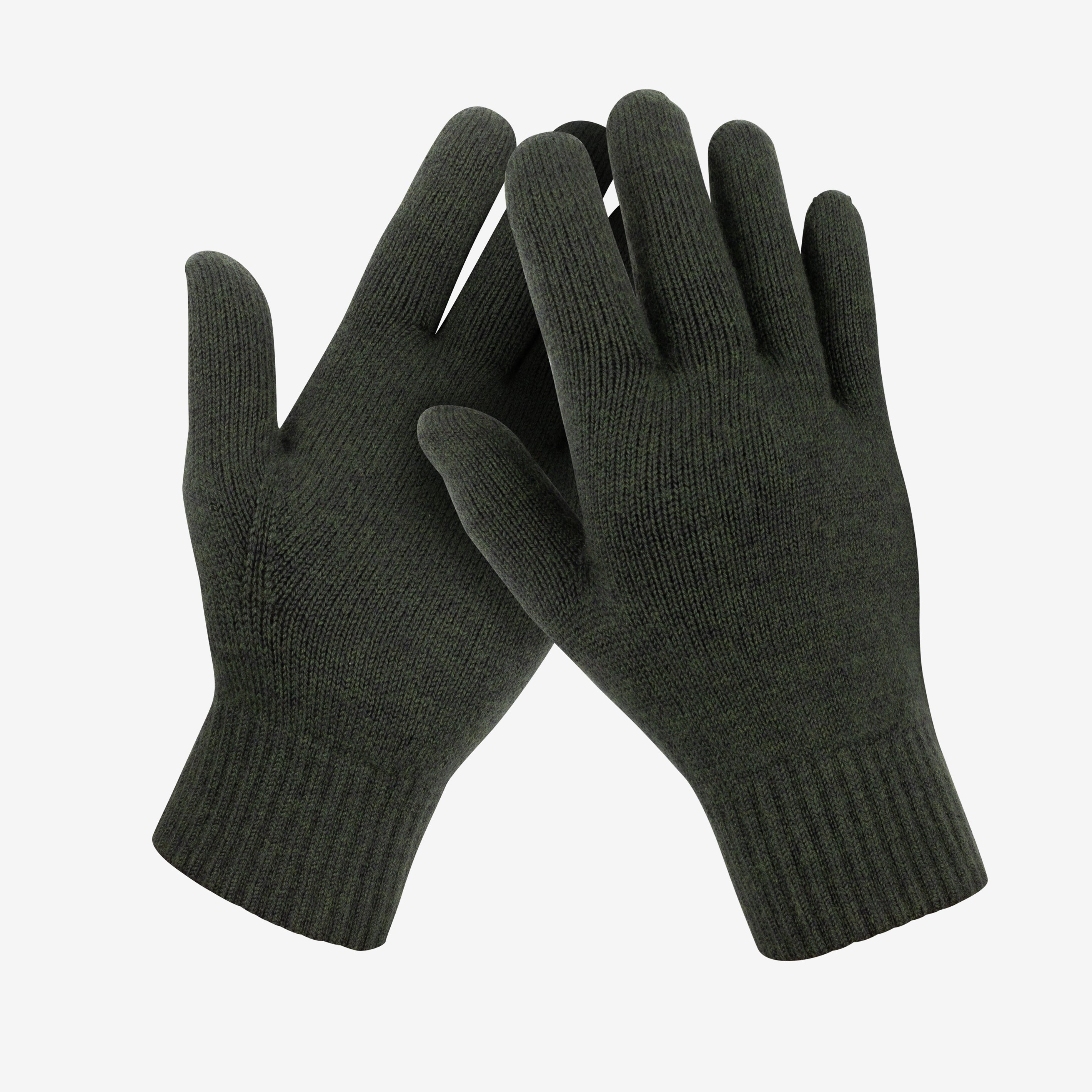 Merino Strickhandschuhe von Tom Fyfe in Dunkelgruen