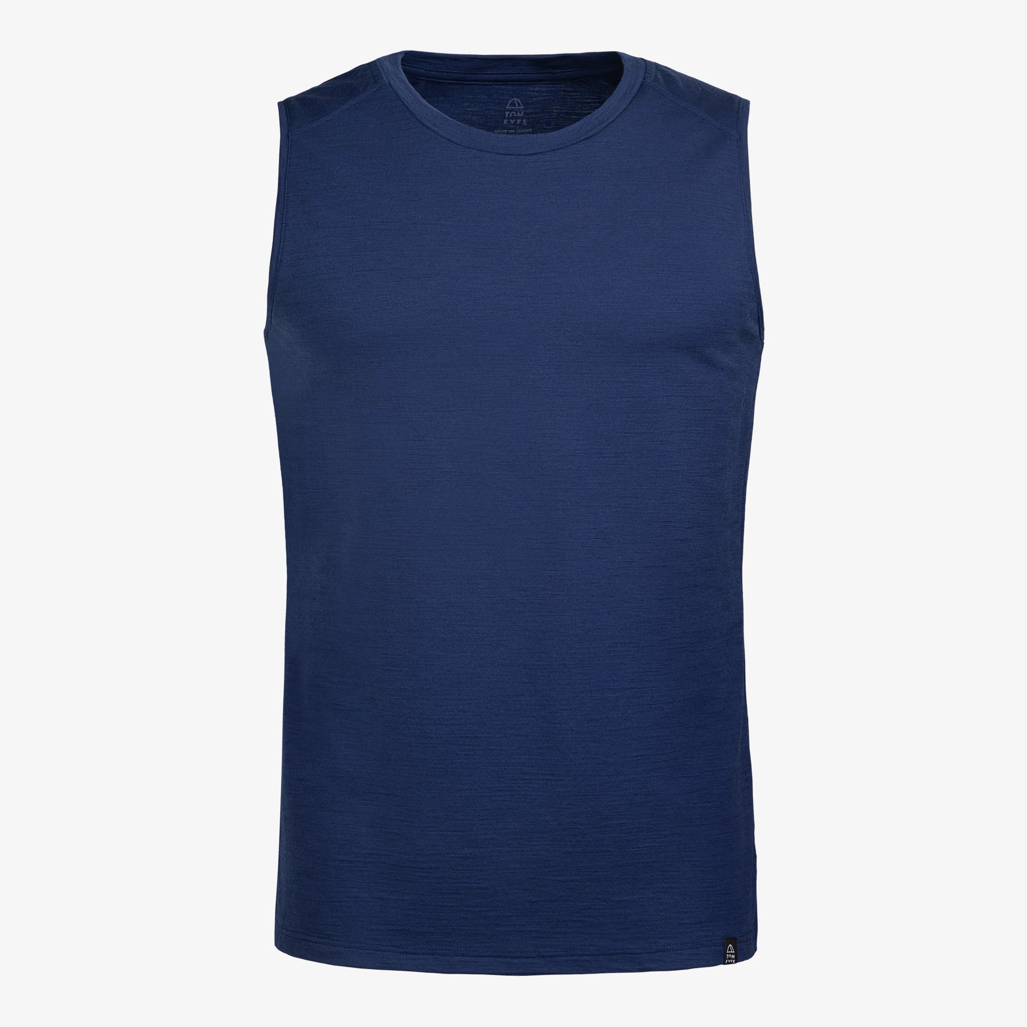 Merino Herren Tank-Top TF101007 Frontansicht von TOM FYFE in Marine