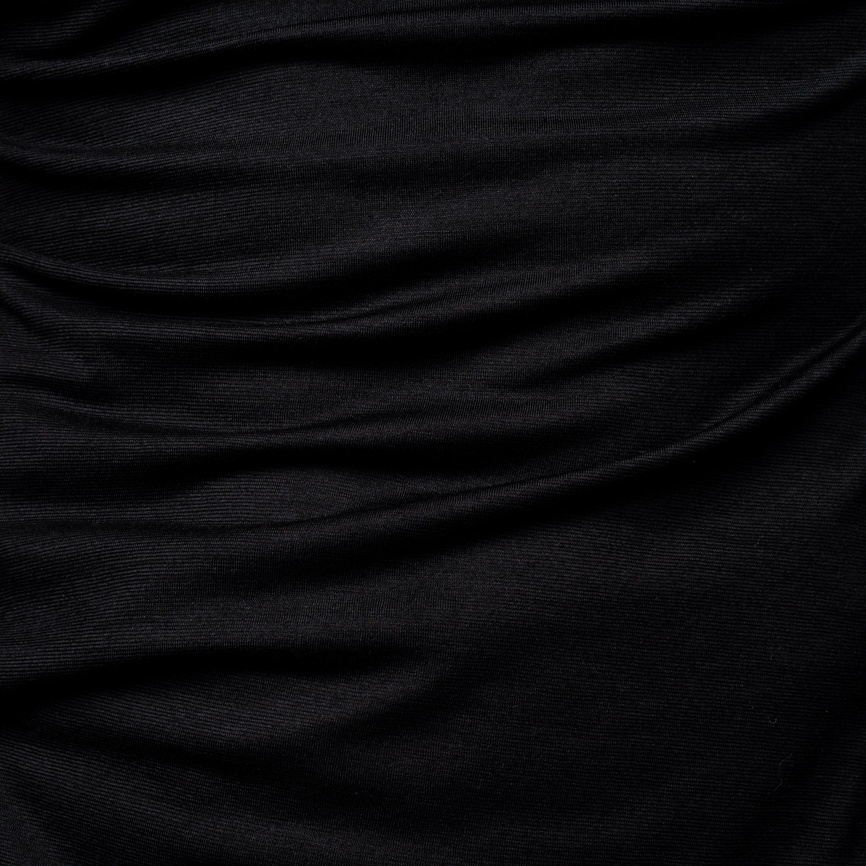 Merino Herren Tank-Top Nahaufnahme in Schwarz