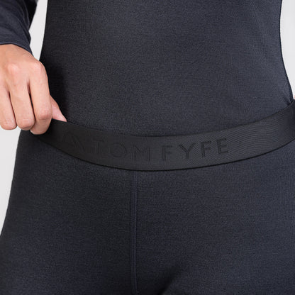 Merino Damen Performance 220 Leggings Bund von TOM FYFE in Graphite TF424202 