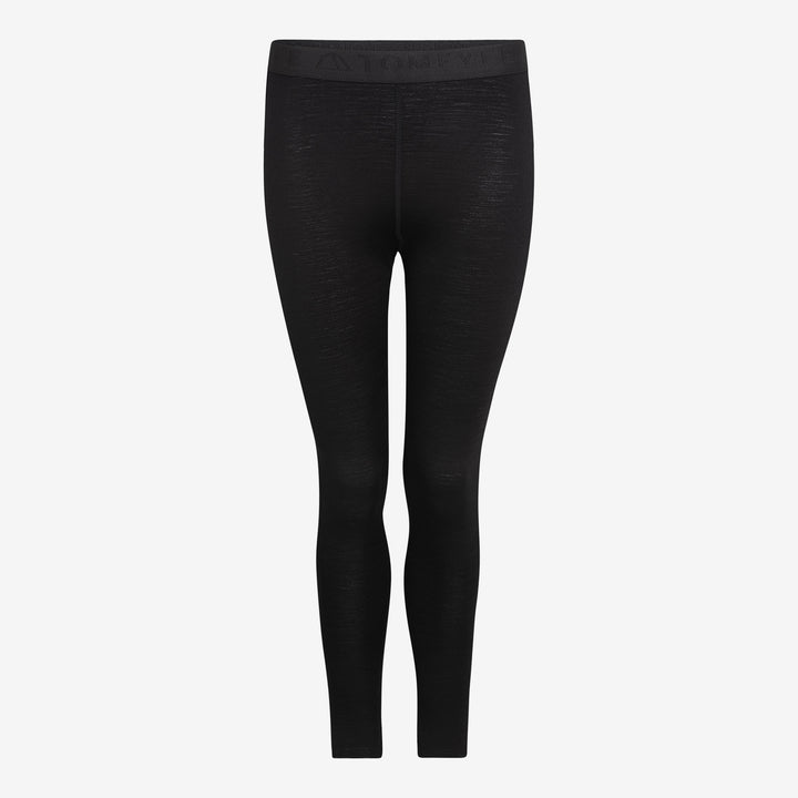 Merino Damen Leggings Frontansicht von TOM FYFE in Schwarz #farbe_schwarz