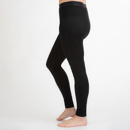 Merino Damen Leggings Seitenansicht von TOM FYFE in Schwarz 