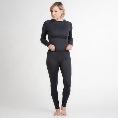 Merino Damen Unterhemd Langarmshirt Frontansicht 2 von TOM FYFE in Anthrazit 