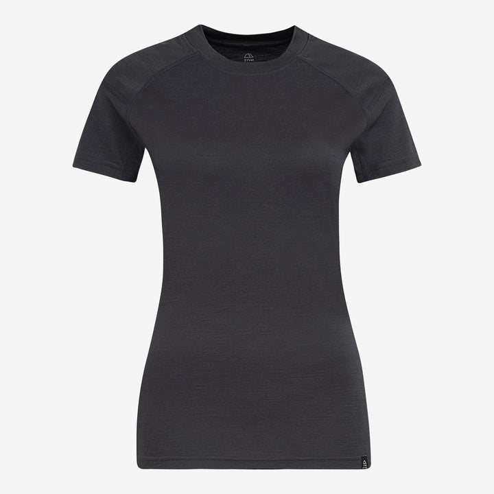 Merino Damen Unterhemd T-Shirt Frontansicht von TOM FYFE in Anthrazit #farbe_anthrazit