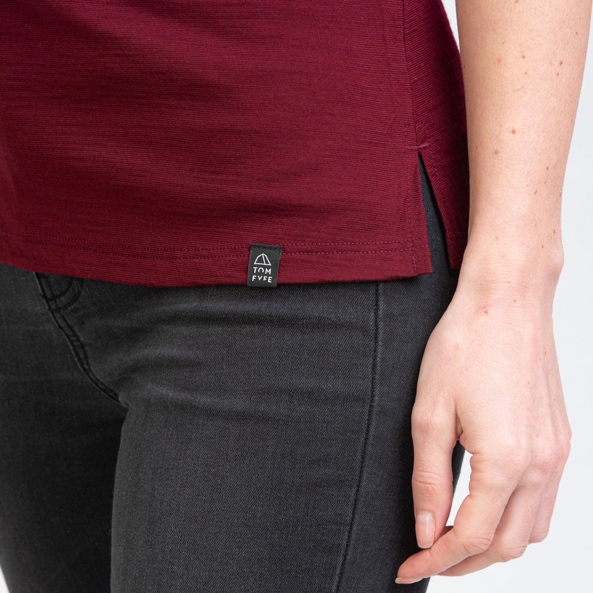 TOM FYFE Merino Damen Tank Top in Burgundy, Label TF202007 