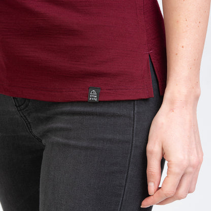 TOM FYFE Merino Damen Tank Top in Burgundy, Label TF202007 