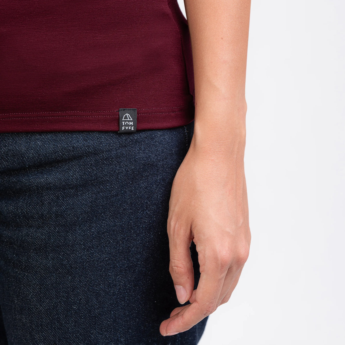 TOM FYFE Merino Damen Stretch 240 Tank Top in Burgundy, Label TF202009 