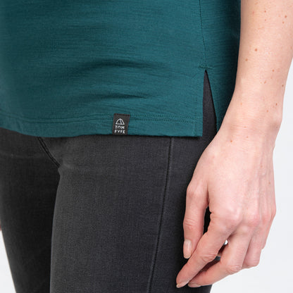 TOM FYFE Merino Damen Tank Top in Deep Teal, Label TF202007 