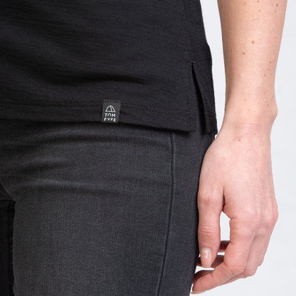 TOM FYFE Merino Damen Tank Top in Schwarz, Label TF202007 