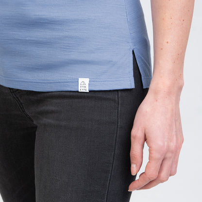 TOM FYFE Merino Damen Tank Top in Steel Blue, Label TF202007 