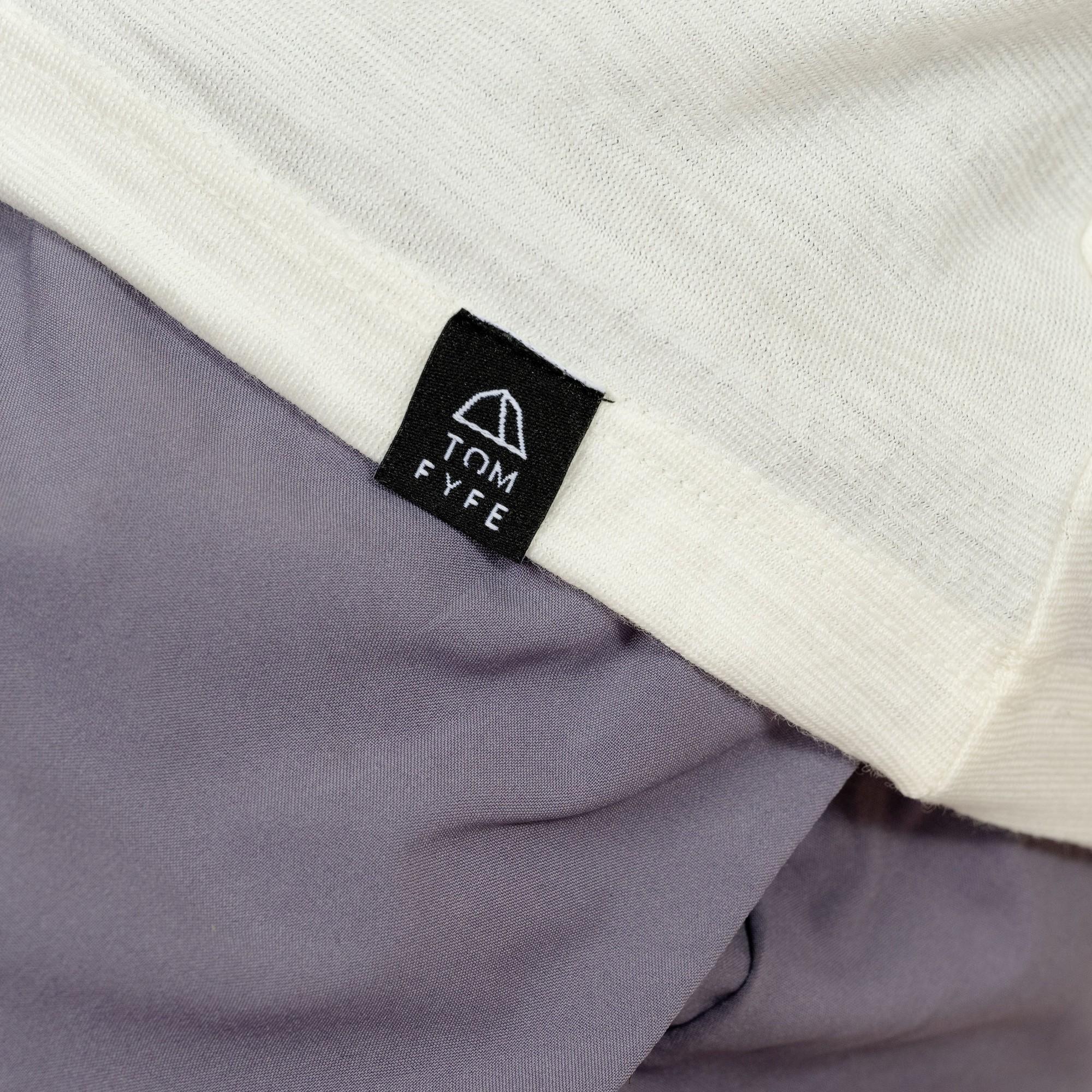 Merino Damen Tank-Top von Tom Fyfe in Weiss mit angenähtem Stofflabel mit Logo 