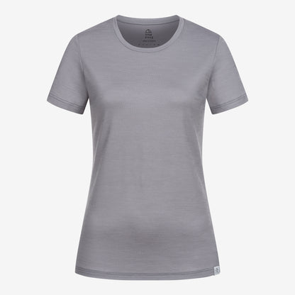 Merino Damen Shirt Frontansicht von Tom Fyfe in Hellgrau 