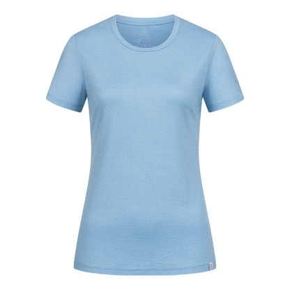 Merino Damen Shirt Frontansicht von Tom Fyfe in Steelblue 