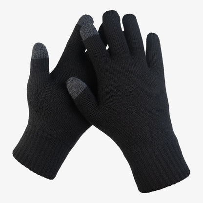 Merino Touchscreen Strickhandschuhe Hollowman von TOM FYFE in Schwarz 