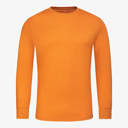 Merino Herren Langarmshirt Frontansicht von TOM FYFE in Kurkuma 