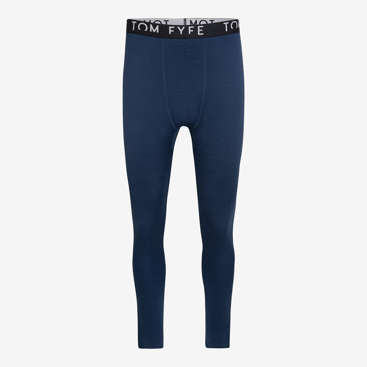 Merino Herren Leggings Frontansicht von TOM FYFE in Marine #farbe_marine