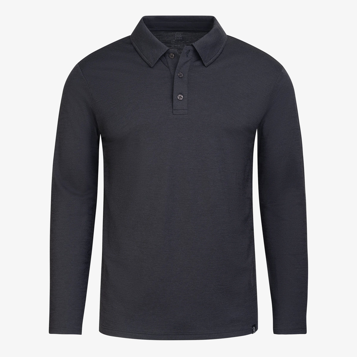Merino Langarm Poloshirt Herren Hollowman von TOM FYFE in Anthrazit 