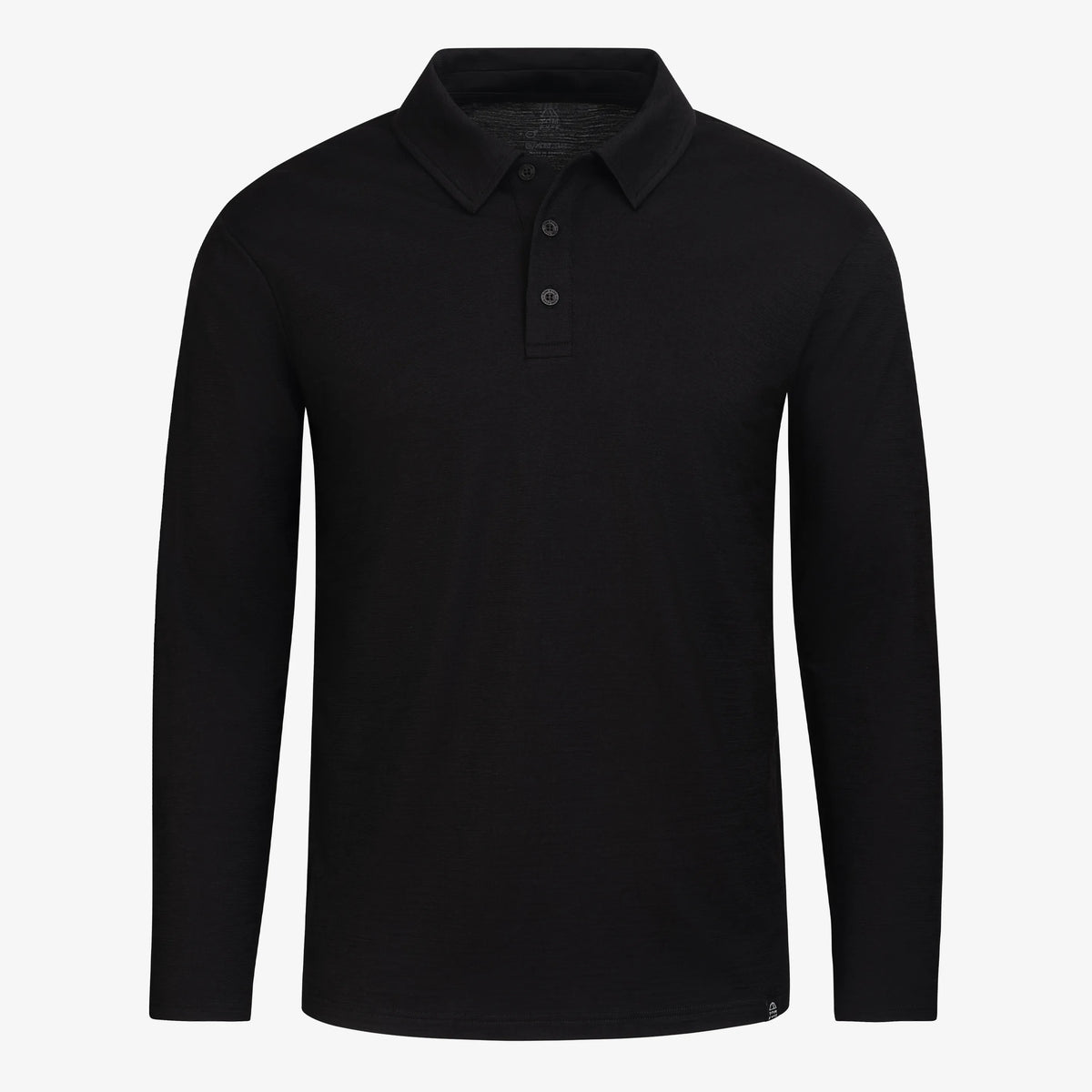 Merino Langarm Poloshirt Herren Hollowman von TOM FYFE in Schwarz 