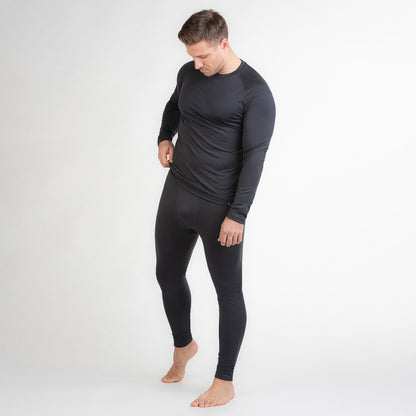 Merino Herren Unterhemd Langarmshirt Frontansicht 2 von TOM FYFE in Anthrazit 