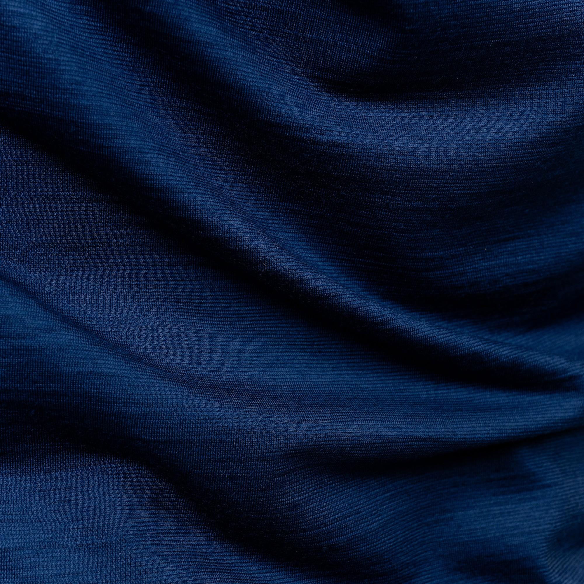 Merino Herren Poloshirt Stoffaufnahme von Tom Fyfe in Marine 