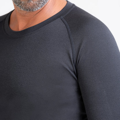 Merino Herren Performance 220 Raglan Langarmshirt Schulter von TOM FYFE in Graphite 