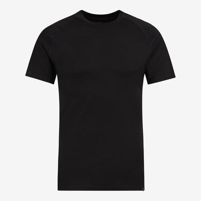 Merino Herren Unterhemd T-Shirt Frontansicht von TOM FYFE in Schwarz 