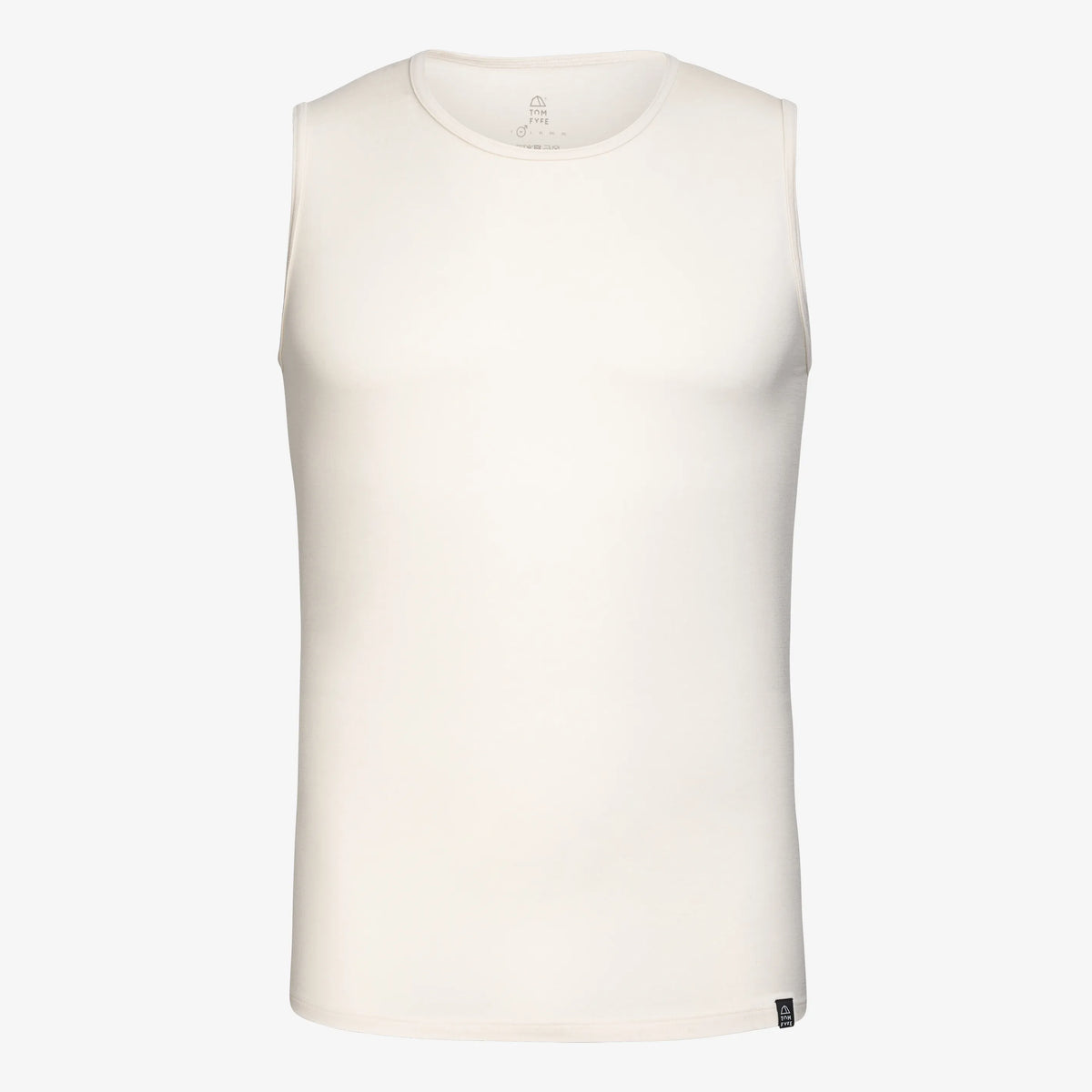 TOM FYFE Merino Herrren Stretch 240 Tank Top in Cream White, Hollowman TF101009 
