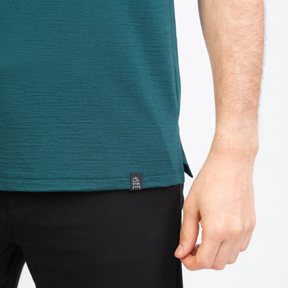 TOM FYFE Merino Herren Tank Top in Deep Teal, Label TF101007 