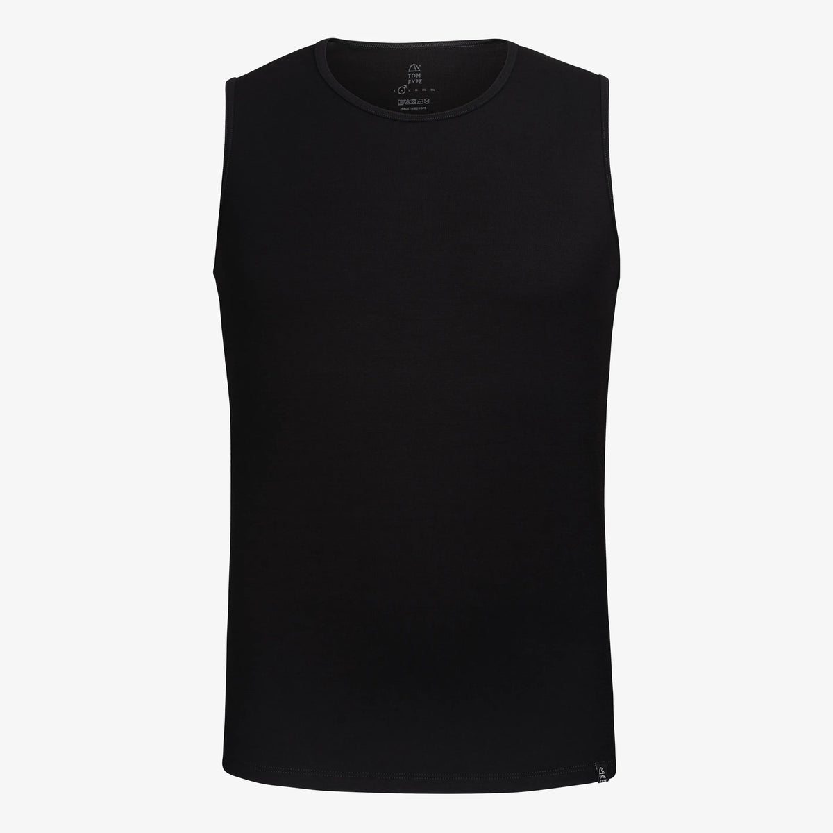 TOM FYFE Merino Herrren Stretch 240 Tank Top in Schwarz, Hollowman TF101009 #farbe_schwarz