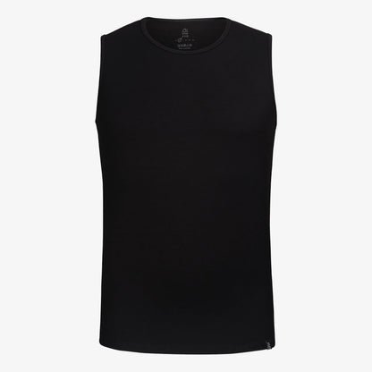 TOM FYFE Merino Herrren Stretch 240 Tank Top in Schwarz, Hollowman TF101009 