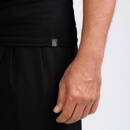 TOM FYFE Merino Herrren Stretch 240 Tank Top in Schwarz, Label TF101009 